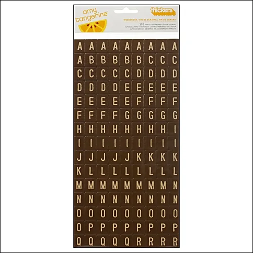 American Crafts Thicker Stickers Chipboard Tiles Weekender Ready Set Go Collection