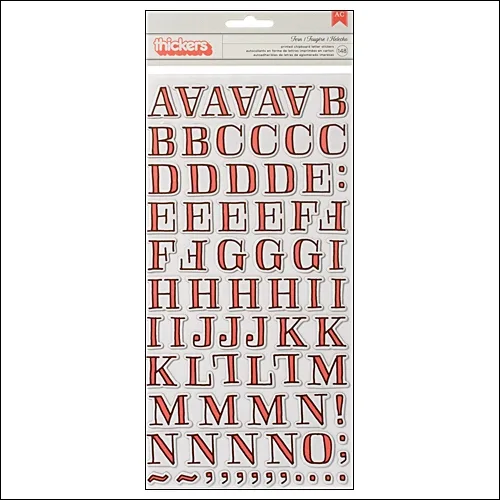 American Crafts Thicker Stickers Chipboard Gardenia Fern Parfait