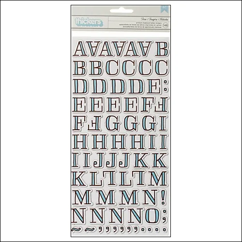 American Crafts Thicker Stickers Chipboard Gardenia Fern Powder