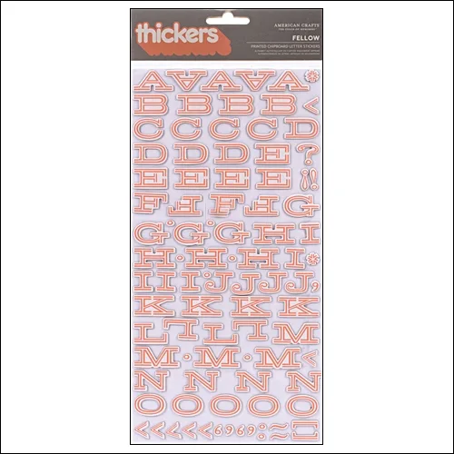 American Crafts Thicker Stickers Chipboard Fellow Pink Peachy Keen Collection