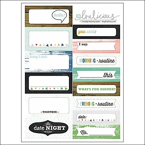 Evalicious Label Snipsnip Tags This Everday Collection