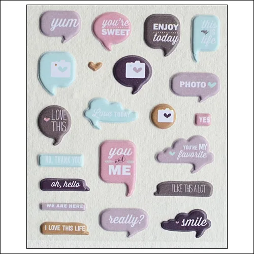 Evalicious Puffy Stickers Talk To Me
