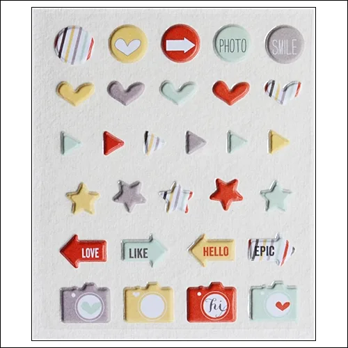 Evalicious Puffy Stickers Miscellany Shapes