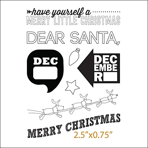 Evalicious Clear Stamp Set Dear Santa