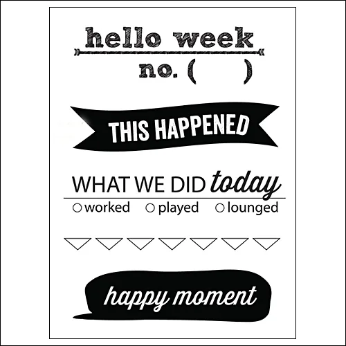Evalicious Clear Stamp Set Hello Week