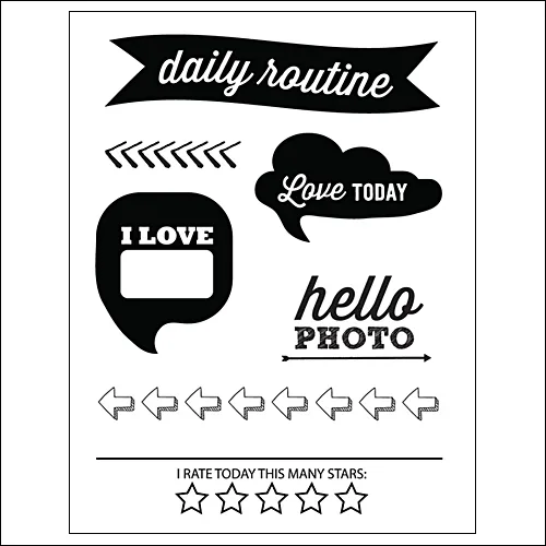 Evalicious Clear Stamp Set Daily Routine