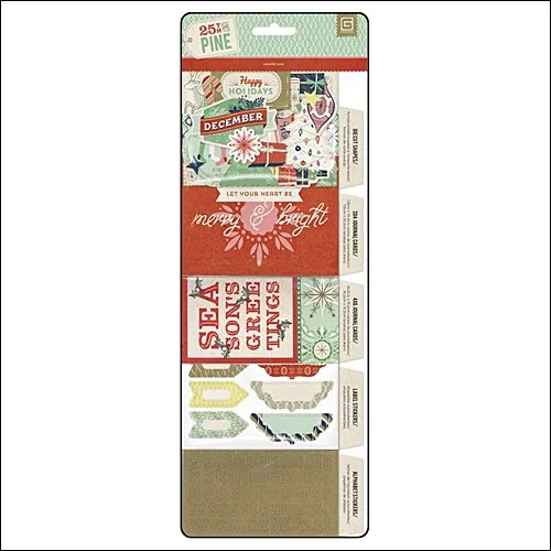 Basic Grey Waterfall Theme Pack Christmas 25th and Pine Collection