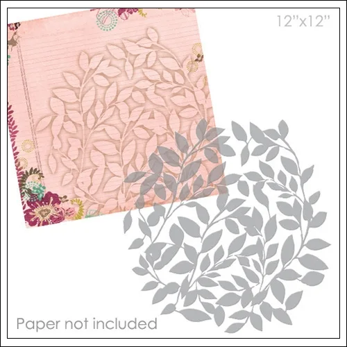 Prima Marketing Stencil 12x12 Leafs