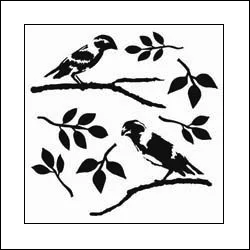 The Crafters Workshop Mini Template 6x6 Love Birds by Dina Wakley
