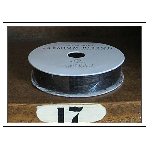 American Crafts Premium Ribbon Spool Jute Black