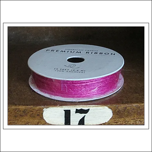 American Crafts Premium Ribbon Spool Jute Rhodamine