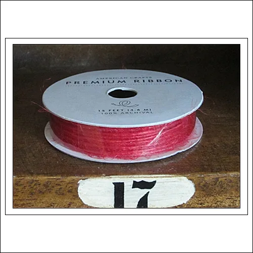 American Crafts Premium Ribbon Spool Jute Red