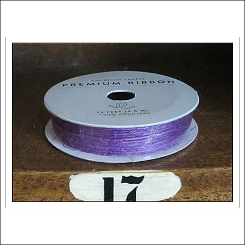American Crafts Premium Ribbon Spool Jute Purple