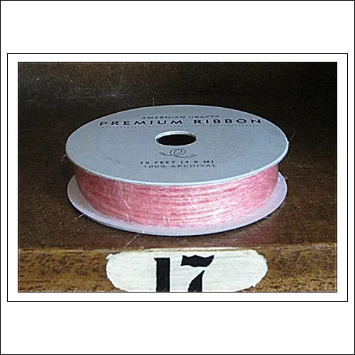 American Crafts Premium Ribbon Spool Jute Baby Pink