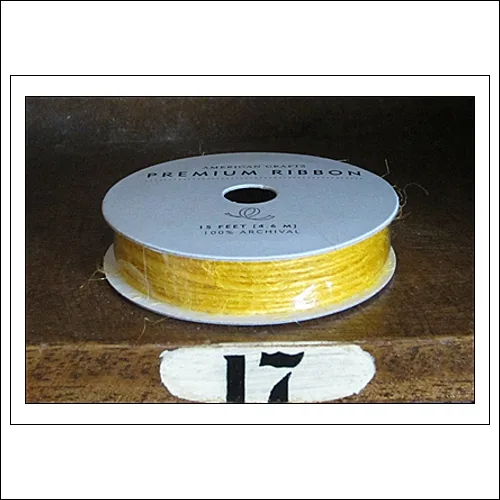 American Crafts Premium Ribbon Spool Jute Yellow