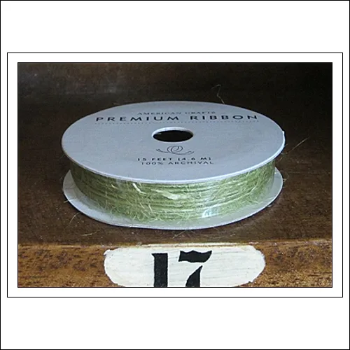 American Crafts Premium Ribbon Spool Jute Green
