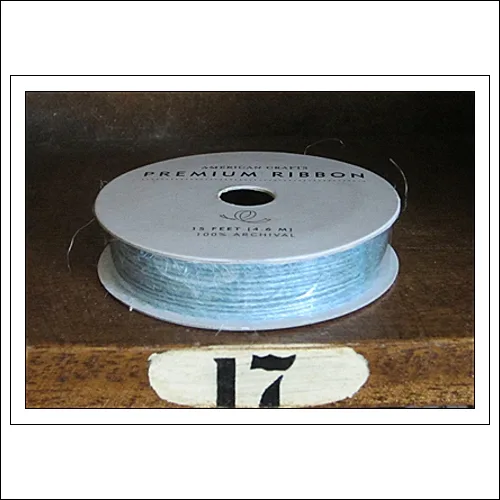 American Crafts Premium Ribbon Spool Jute Baby Blue