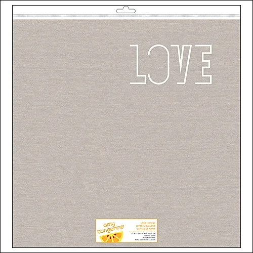 American Crafts Die Cut Paper Sheet Love Letters Cut and Paste Collection by Amy Tangerine