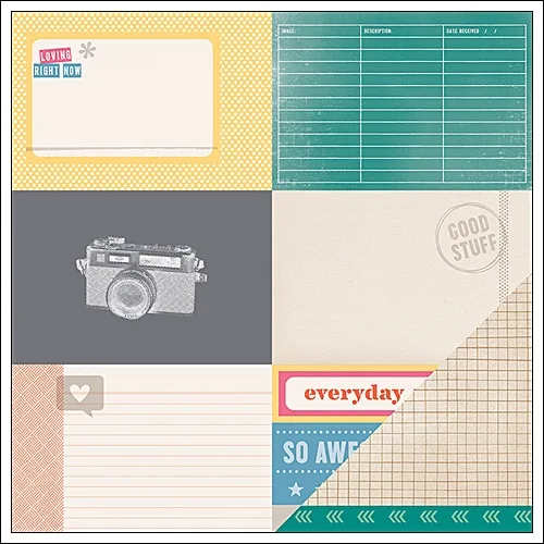 American Crafts Paper Sheet Awesome Sauce Cut and Paste Collection by Amy Tangerine