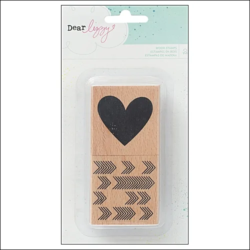 American Crafts Wood Mounted Stamps Polka Dot Party by Dear Lizzy