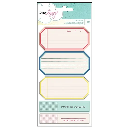 American Crafts Label Stickers Polka Dot Party by Dear Lizzy
