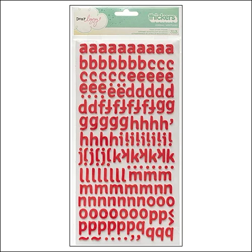 American Crafts Thicker Stickers Foam Cordial Pink Polka Dot Party by Dear Lizzy