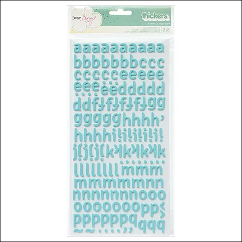 American Crafts Thicker Stickers Foam Cordial Blue Polka Dot Party by Dear Lizzy