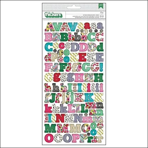 Crate Paper Thicker Stickers Chipboard Eric Multi On Trend Collection