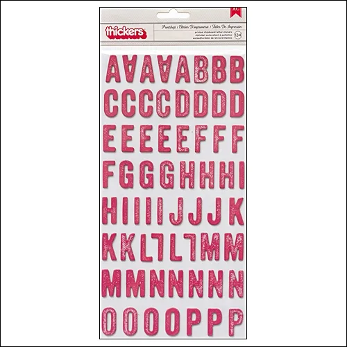 Studio Calico Thicker Stickers Printed Chipboard Fuschia Printshop Collection