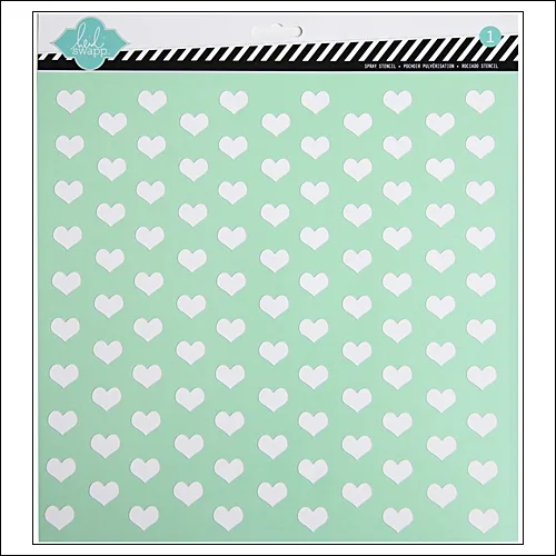 Heidi Swapp Stencil Tiny Hearts 12x12