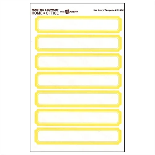 Martha Stewart Home Office Label Stickers Yellow