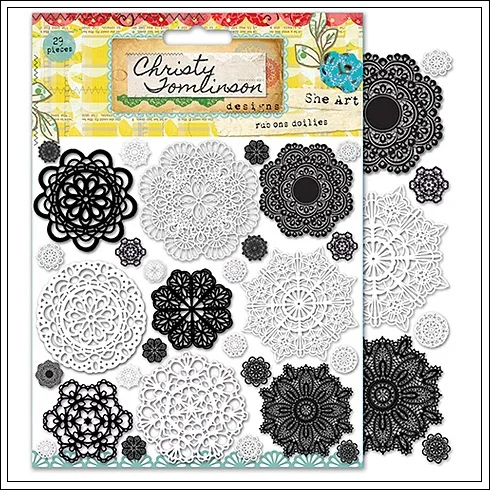 Pink Paislee Rub Ons Doilies She Art Collection by Christy Tomlinson Designs