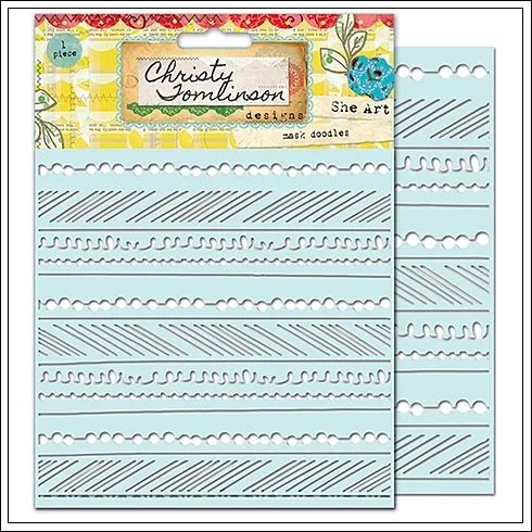 Pink Paislee Mask Doodles She Art Collection by Christy Tomlinson Designs
