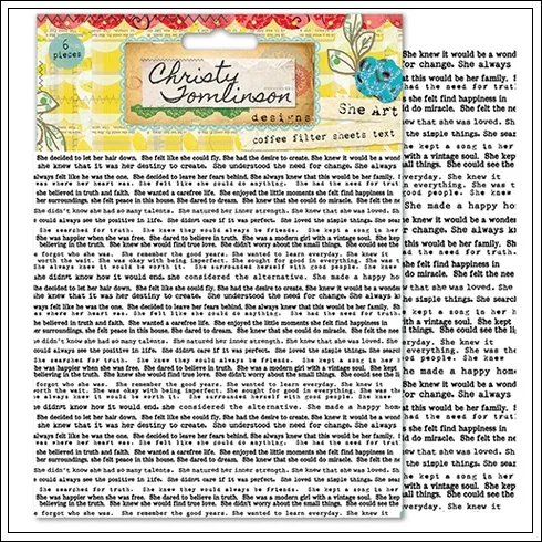 Pink Paislee Coffee Filter Sheets Text She Art Collection by Christy Tomlinson Designs