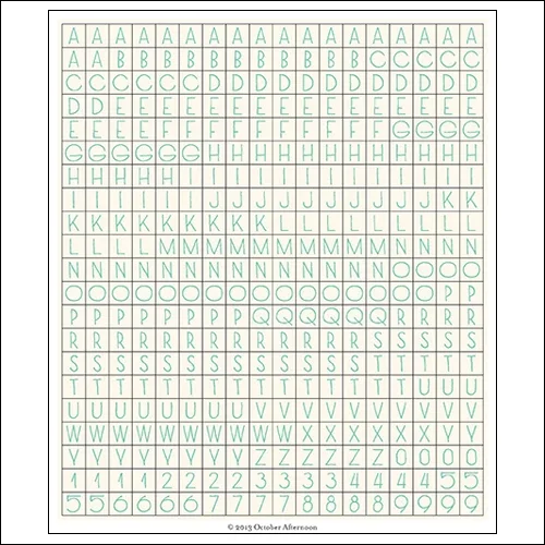 October Afternoon Story Book Alphabet Stickers Mason Jar Daily Flash Collection