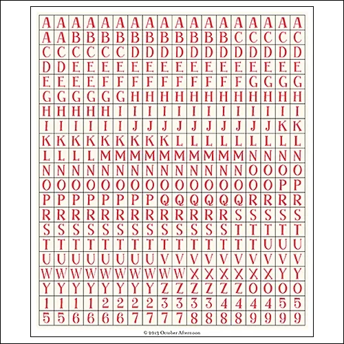 October Afternoon Story Book Alphabet Stickers Stop Light Daily Flash Collection