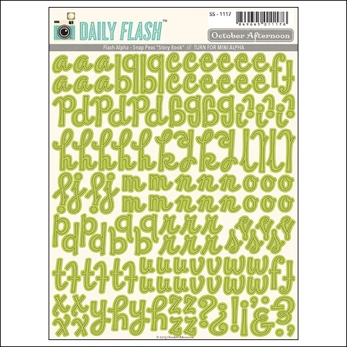 October Afternoon Story Book Alphabet Stickers Snap Peas Daily Flash Collection