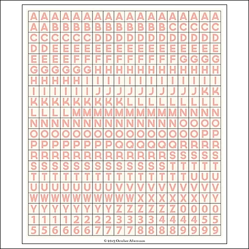 October Afternoon Shop Front Alphabet Stickers Strawberry Ice Cream Daily Flash Collection