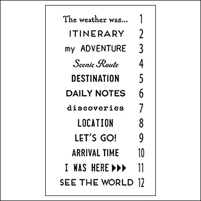 October Afternoon Roller Stamp Catch Phrase Travel Daily Flash Collection