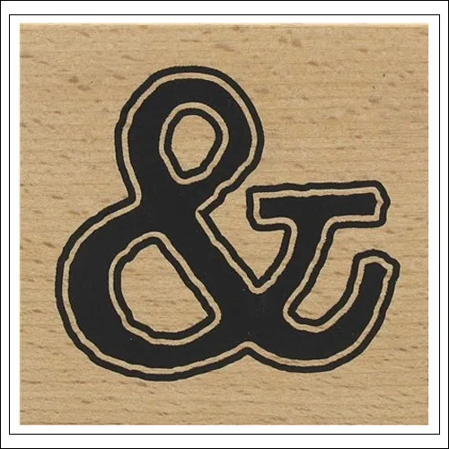 American Crafts Wood Mounted Stamp Ampersand Bold
