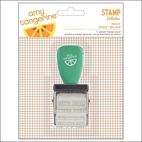 American Crafts Rotary Phrase Stamp Sealed Cut and Paste Collection by Amy Tangerine