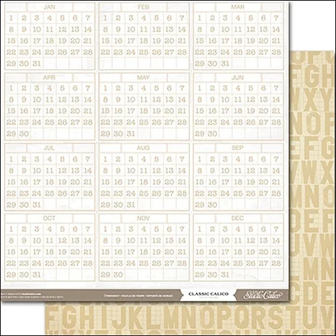 Studio Calico Paper Sheet Timesheet Classic Calico Vol. 3 Collection
