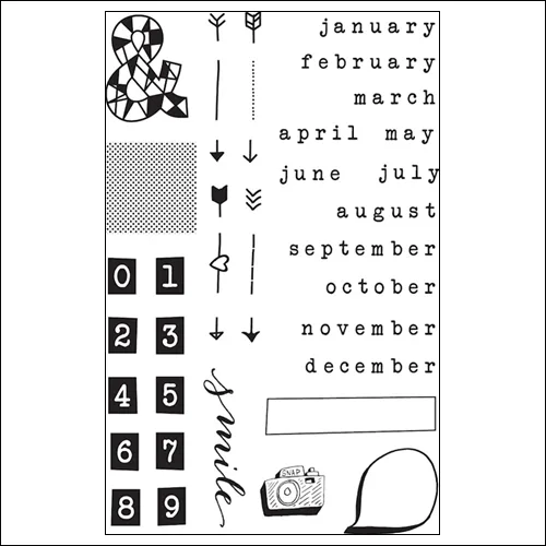 Studio Calico Clear Stamps Months Snippets Collection