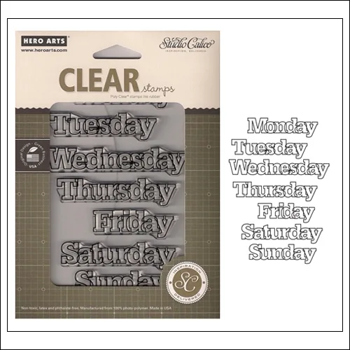 Studio Calico Clear Stamps Weekdays