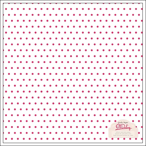 Crate Paper Printed Vellum Dots Pink Oh Darling Collection