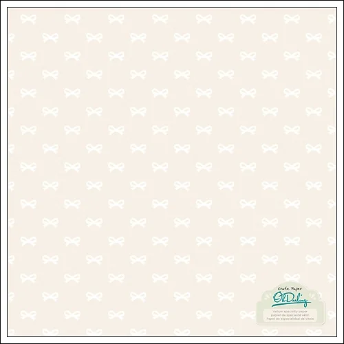 Crate Paper Printed Vellum Teal Bows Oh Darling Collection