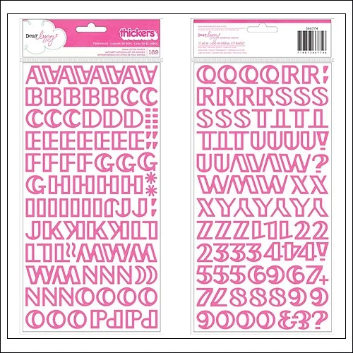 American Crafts Thicker Stickers Foam Treehouse Pink Daydreamer Collection by Dear Lizzy