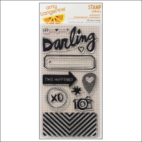 American Crafts Clear Stamps Accompany Plus One Collection by Amy Tangerine