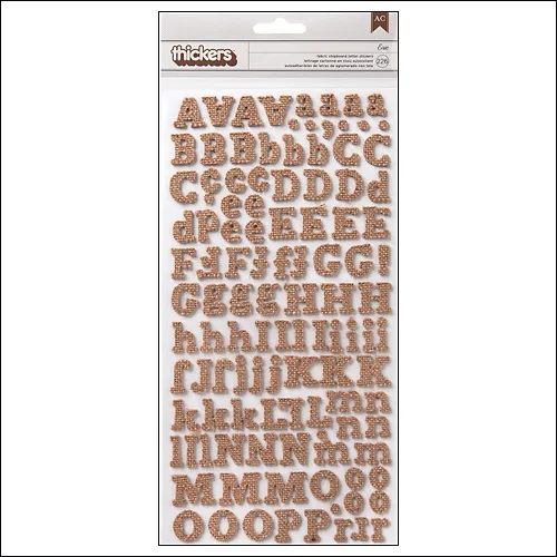 American Crafts Thicker Stickers Burlap Eric DIY Shop Collection