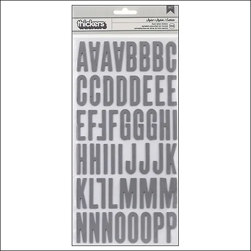 Crate Paper Thicker Stickers Foam Stylist Charcoal Styleboard Collection by Maggie Holmes